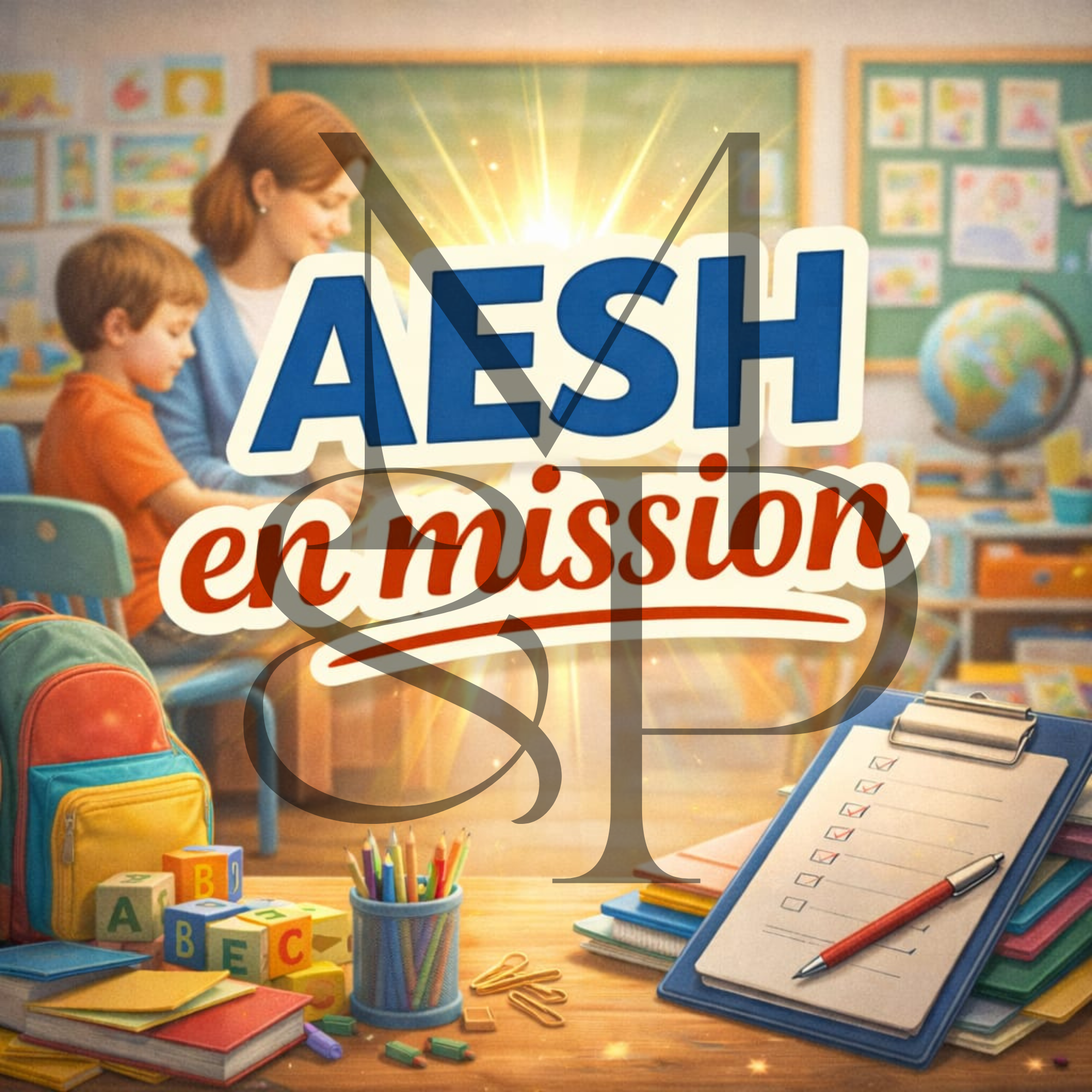 "AESH en mission" - Les P'tits illustrés carrés