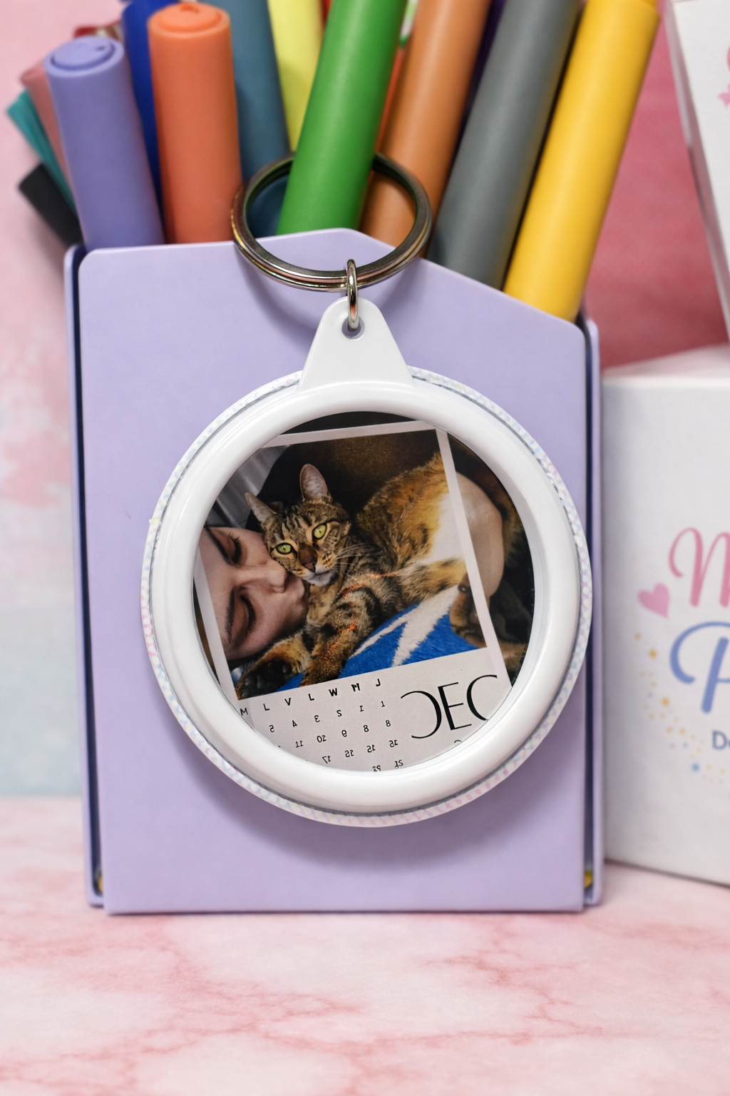 Porte-clés miroir personnalisés 58 mm