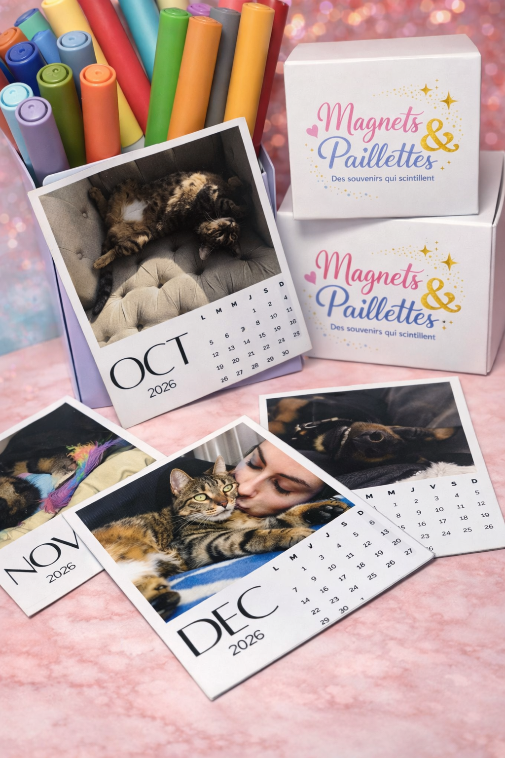 Calendrier magnet 2026 personnalisé
