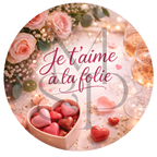 "Je t'aime à la folie" - Les P'tits illustrés ronds