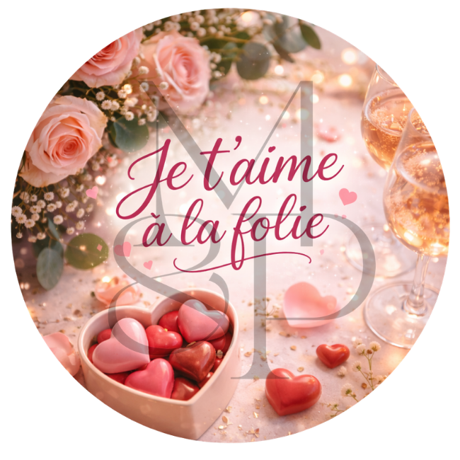 "Je t'aime à la folie" - Les P'tits illustrés ronds