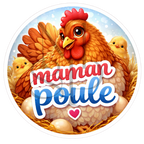 "Maman Poule" - Les P'tits illustrés ronds
