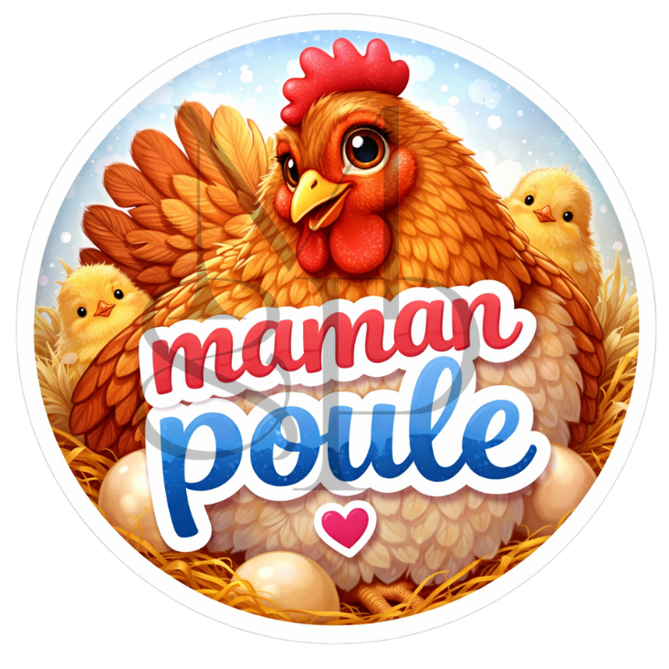 "Maman Poule" - Les P'tits illustrés ronds