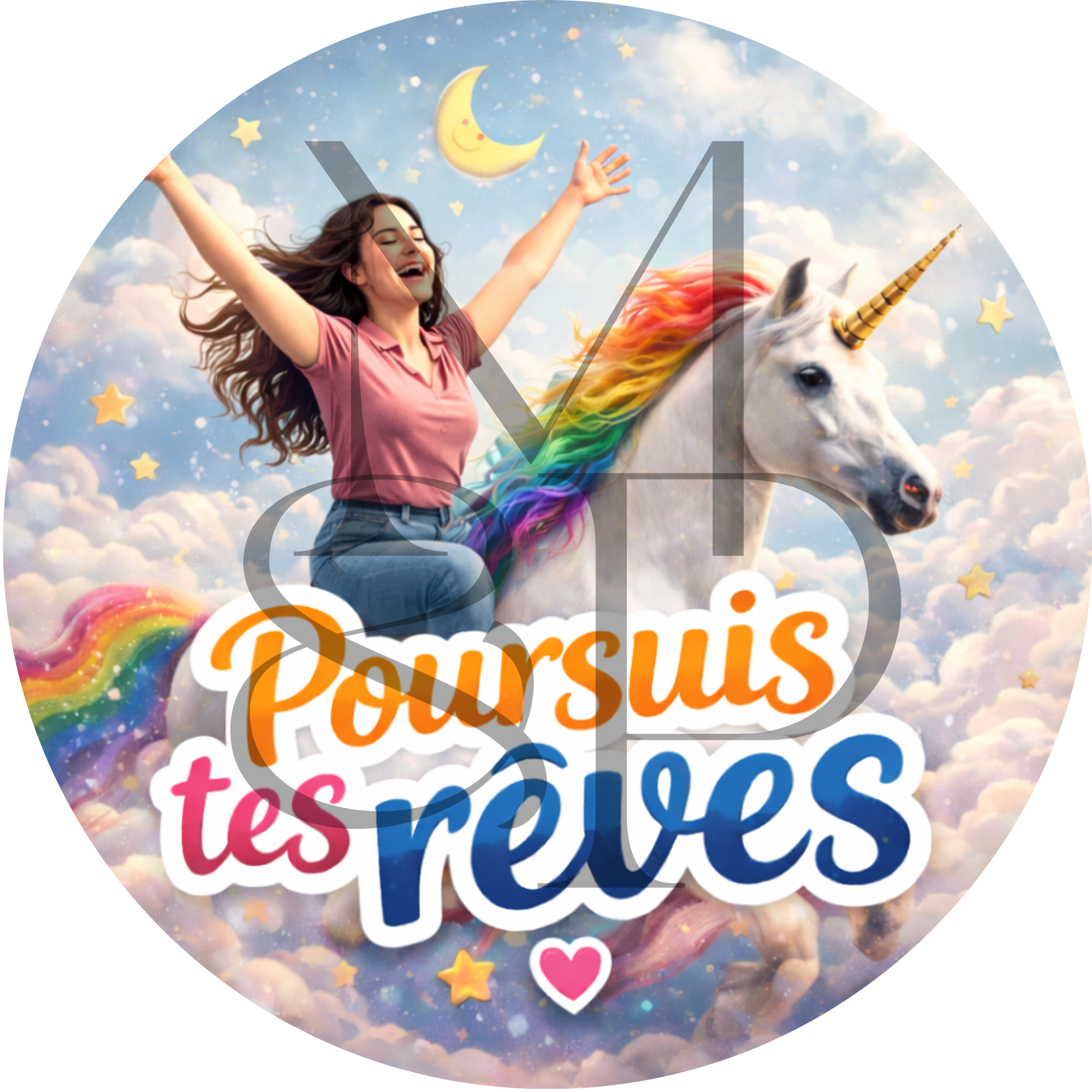 "Poursuis tes rêves" - Les P'tits illustrés ronds