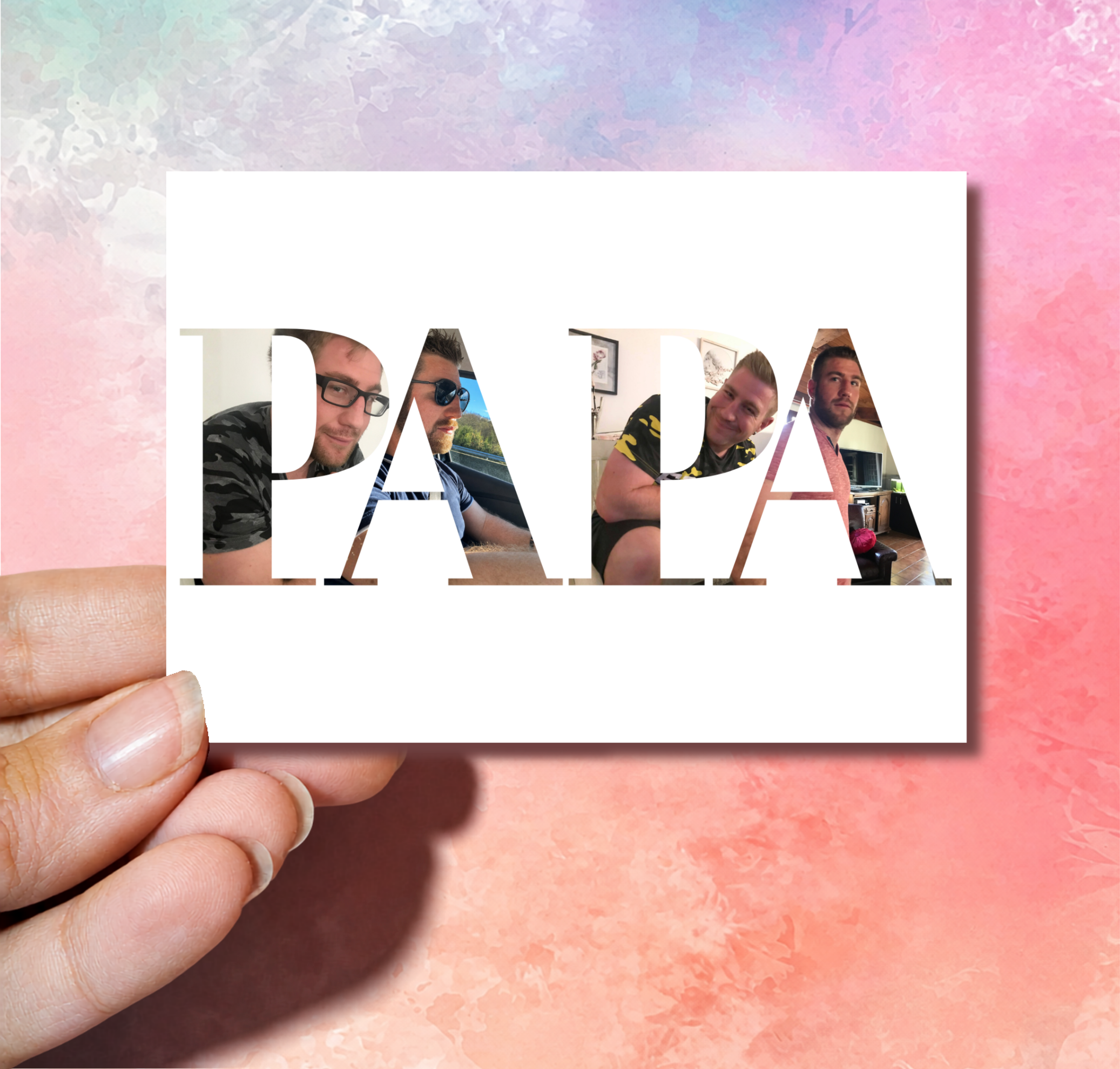 Magnet plat personnalisable "Papa"