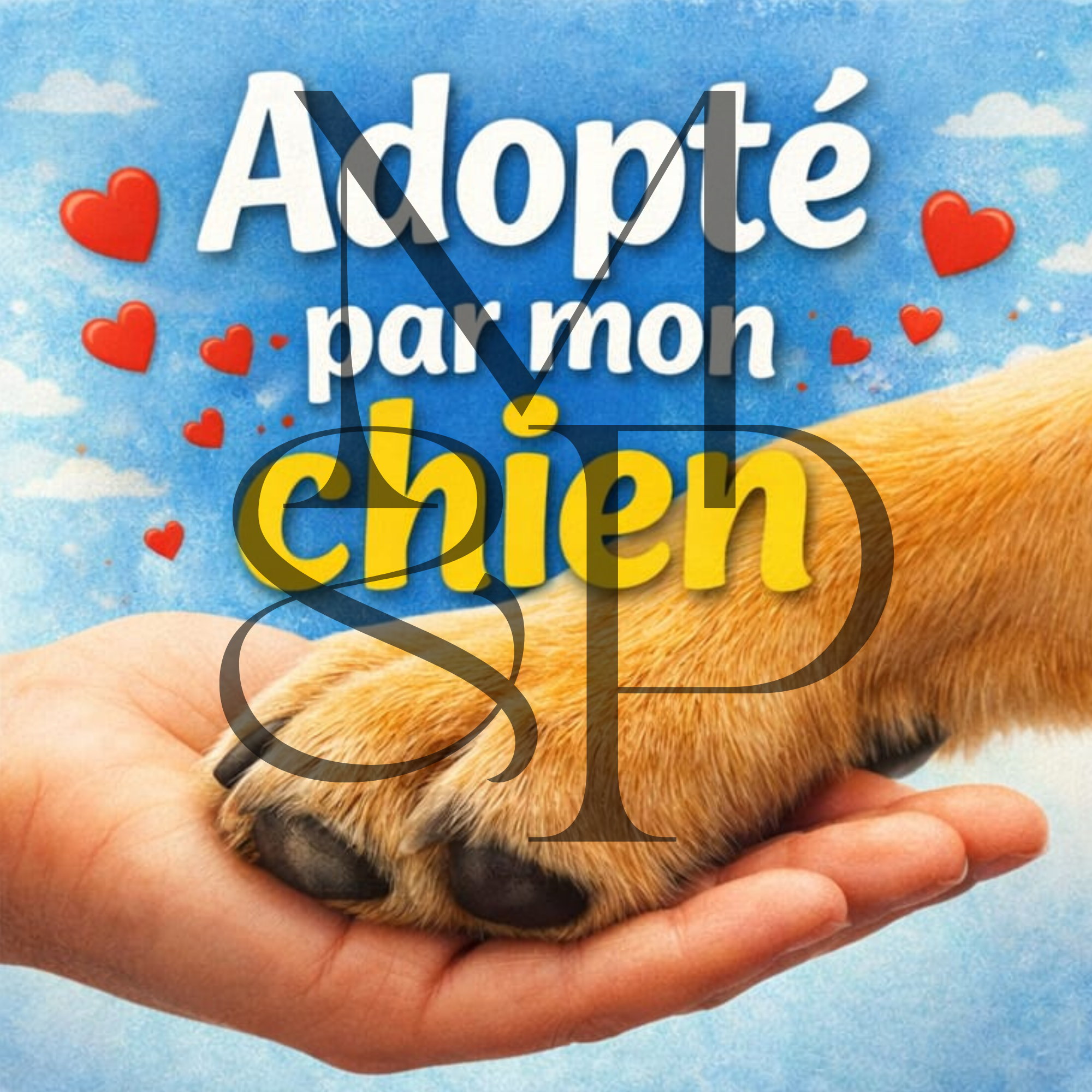 "Adopté par mon chien" - Les P'tits illustrés carrés