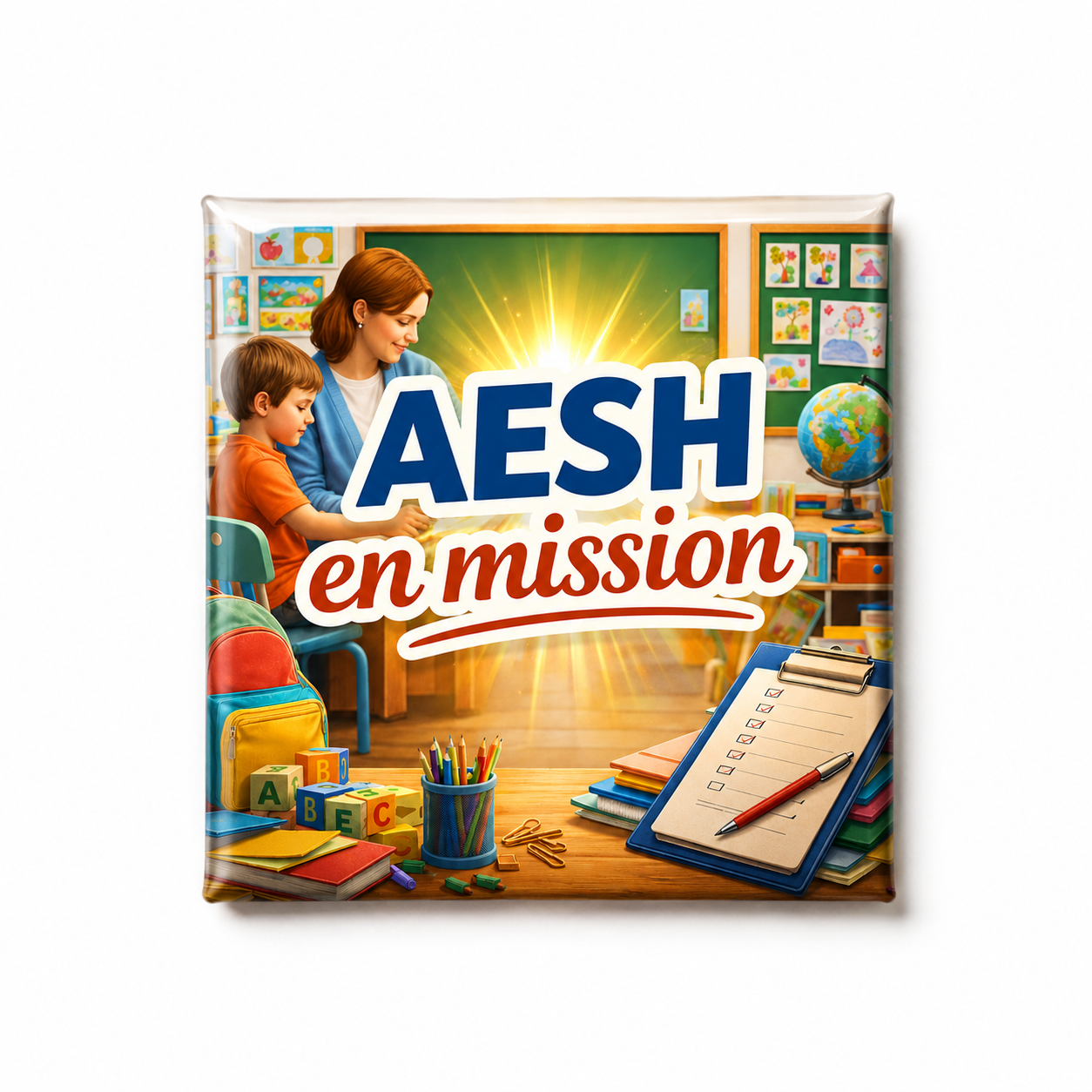 "AESH en mission" - Les P'tits illustrés carrés