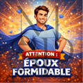 "Attention époux/épouse formidable" - Les P'tits illustrés carrés