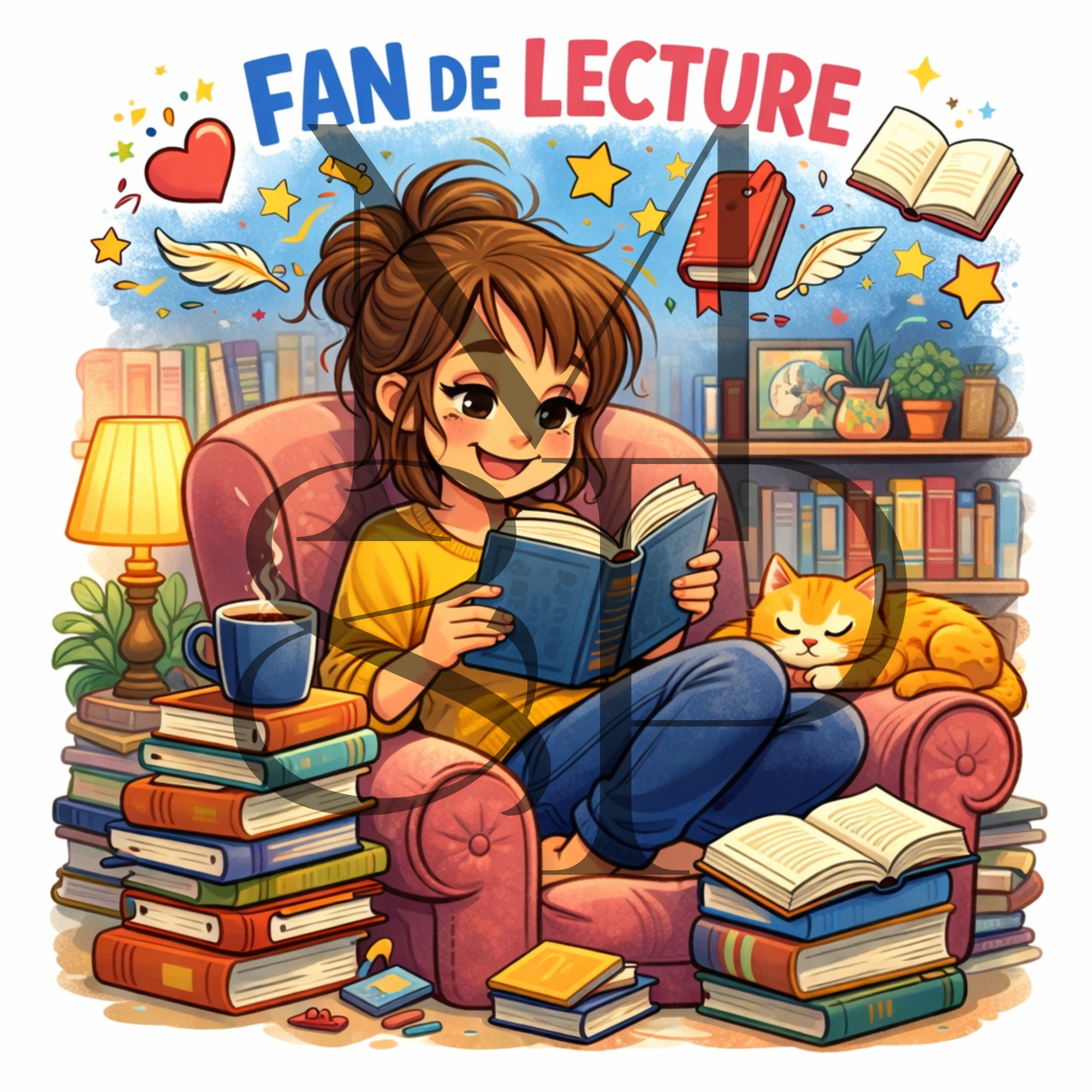 "Fan de lecture" - Les P'tits illustrés carrés