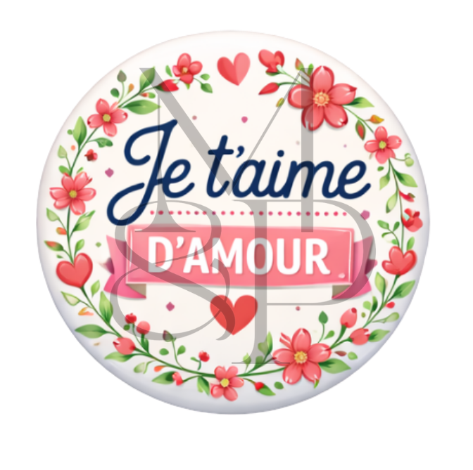 "Je t'aime d'amour" - Les P'tits illustrés ronds