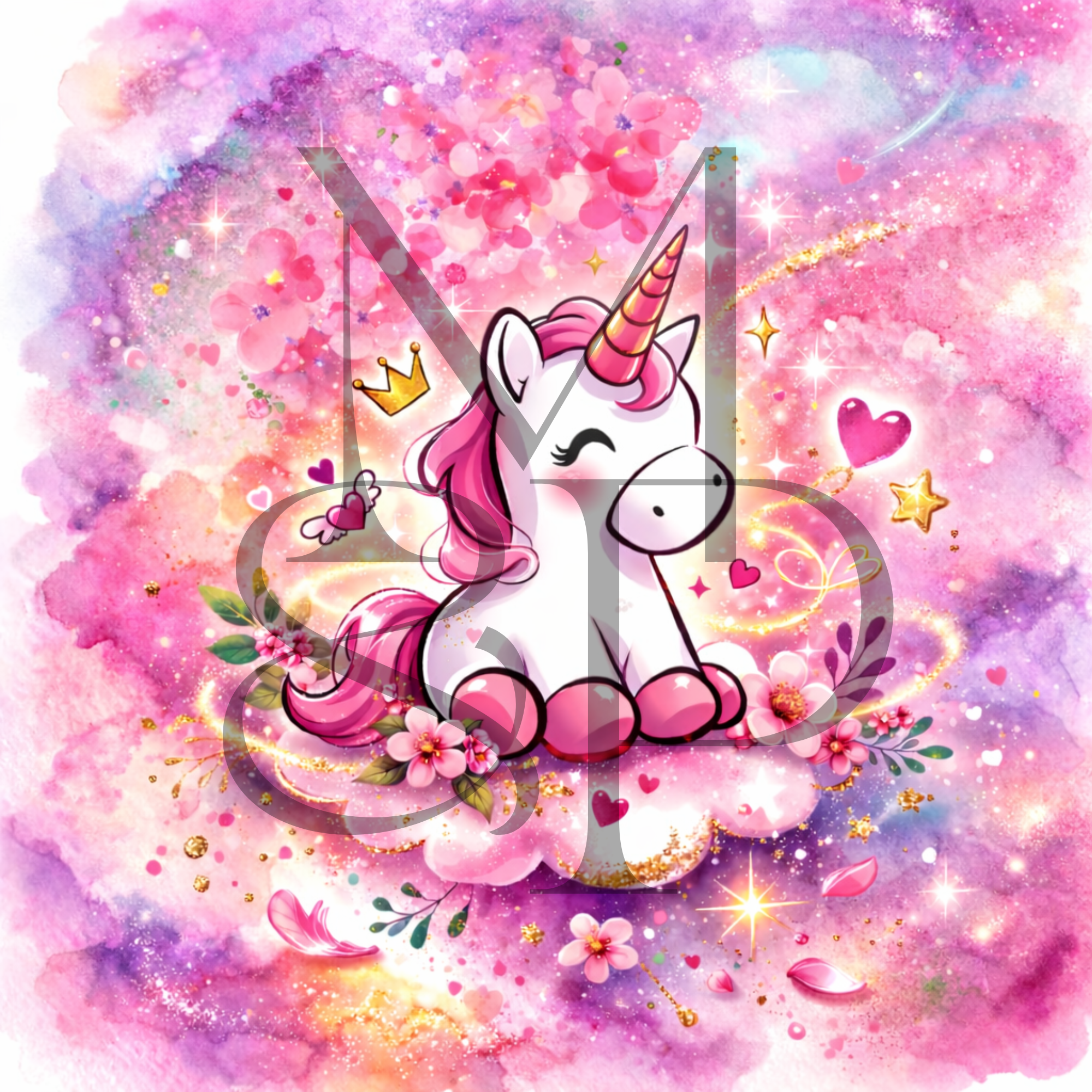 "Licorne" - Les P'tits illustrés carrés