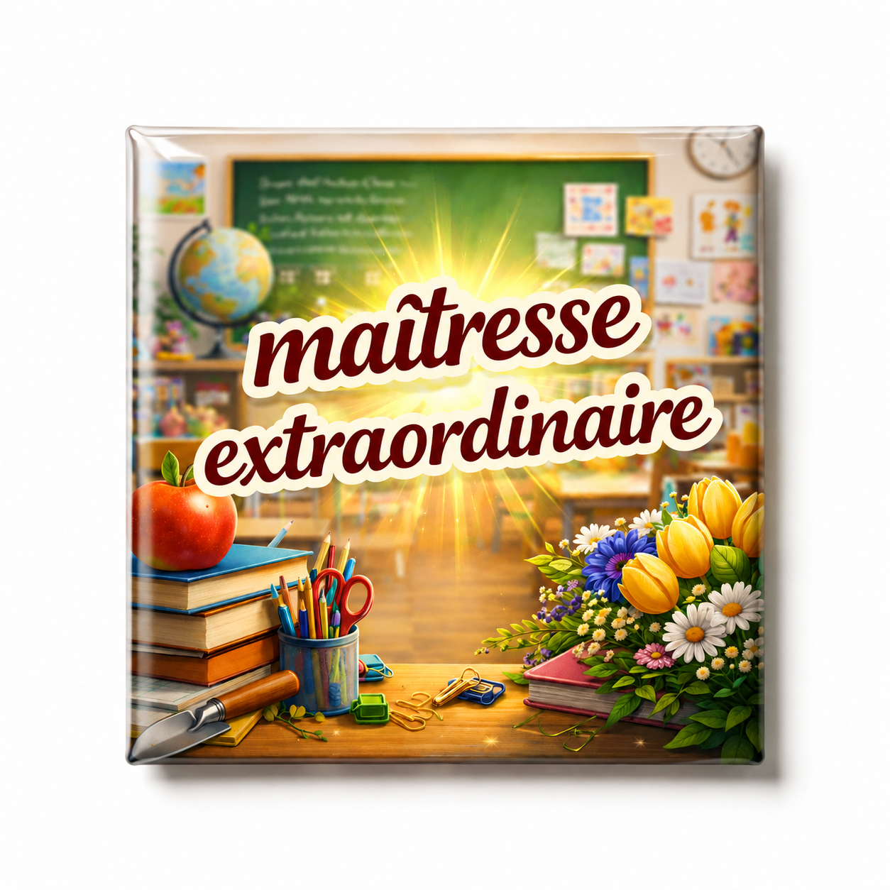 "maîtresse extraordinaire" - Les P'tits illustrés carrés