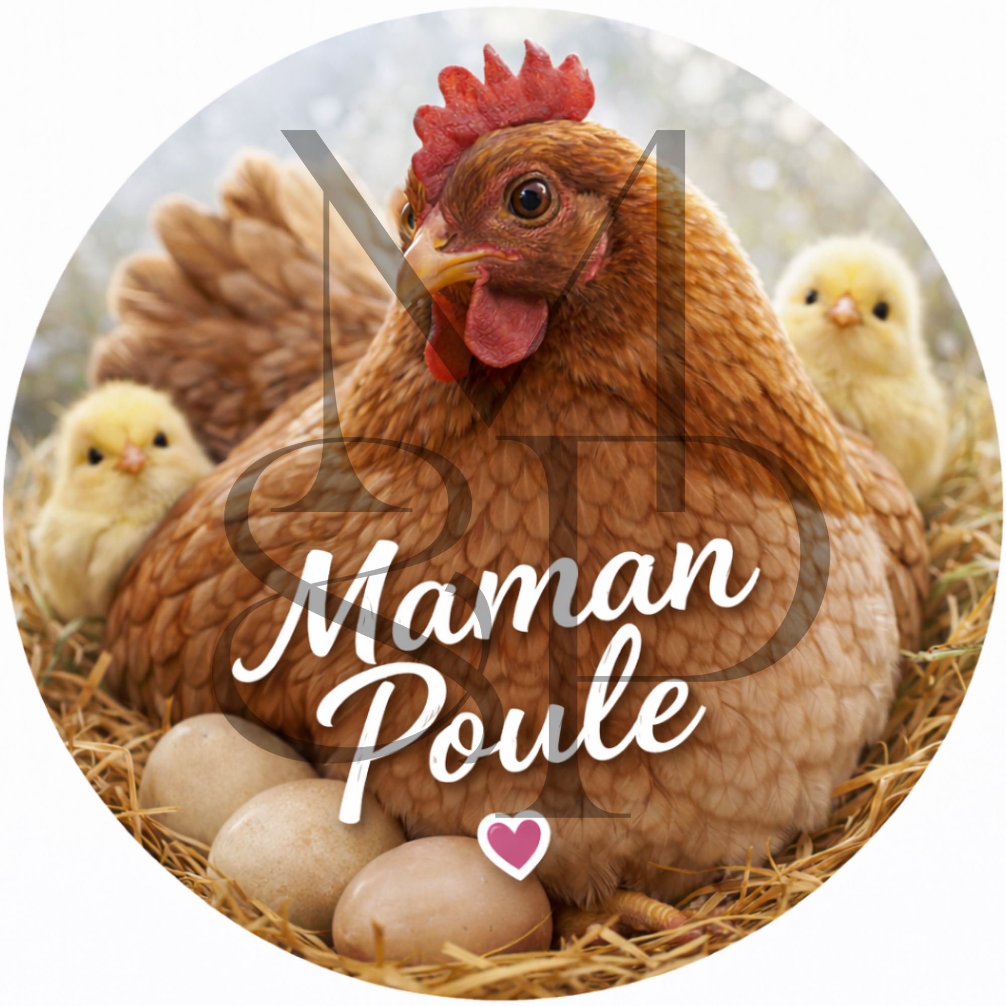 "Maman Poule" - Les P'tits illustrés ronds