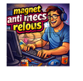 "Magnet anti mecs relous" - Les P'tits illustrés carrés