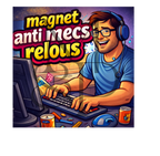"Magnet anti mecs relous" - Les P'tits illustrés carrés