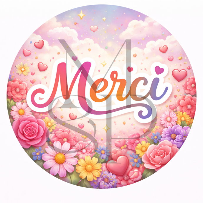 "Merci" - Les P'tits illustrés ronds