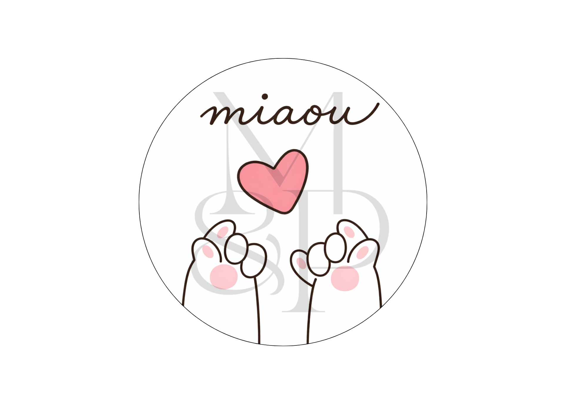 "Miaou" - Les P'tits illustrés ronds
