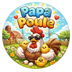 "Papa Poule" - Les P'tits illustrés ronds