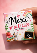 Magnet carré illustré "Merci"