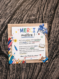 Magnet carré plat "Merci"