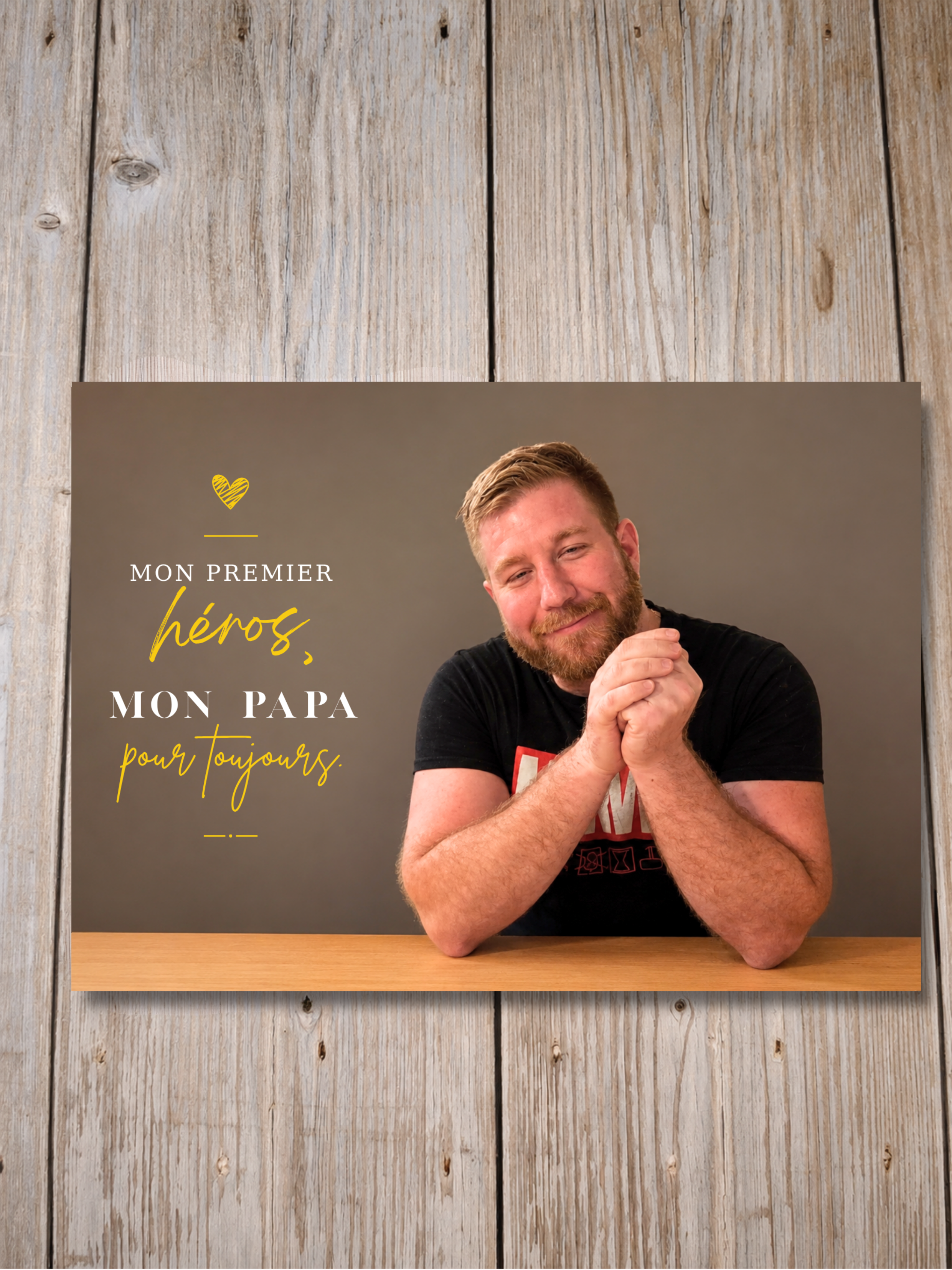 Magnet plat personnalisable "Mon premier héros"