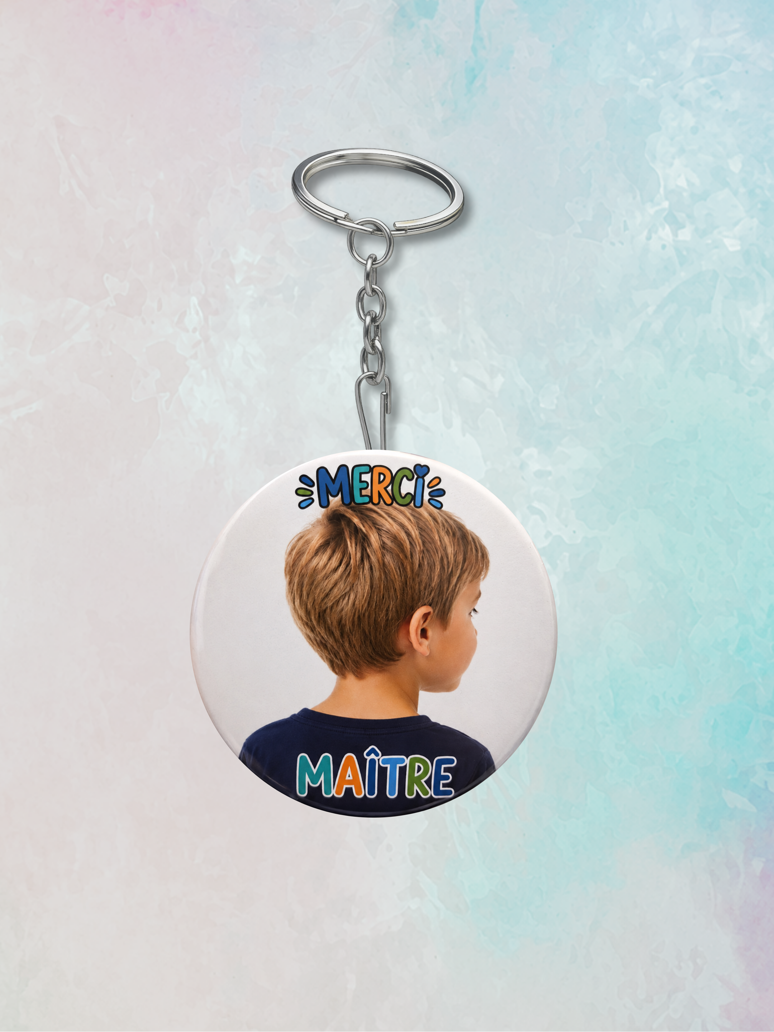 Porte-clé décapsuleur personnalisable "Merci"