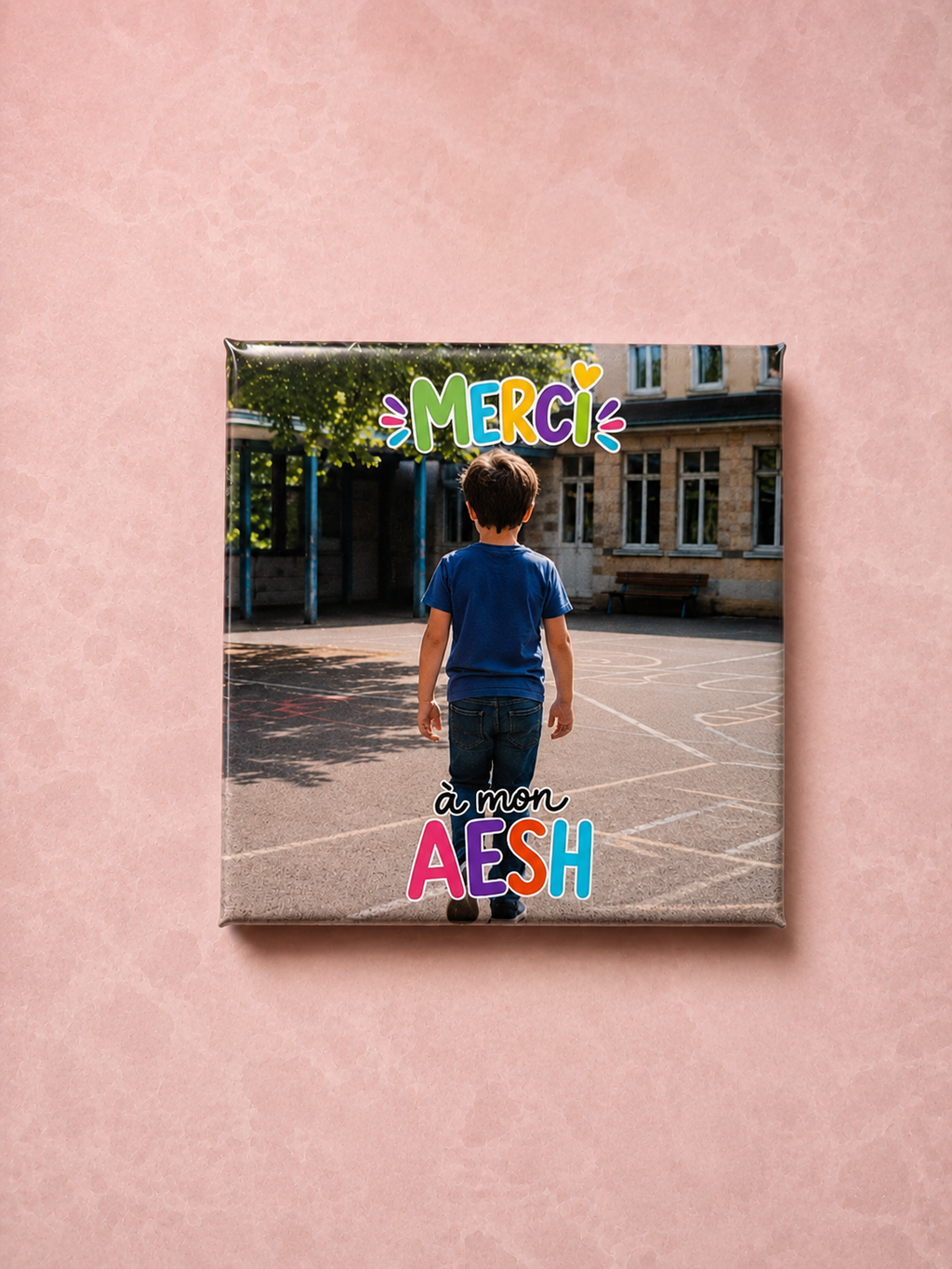 Magnet carré personnalisable "Merci"