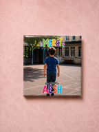Magnet carré personnalisable "Merci"