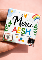 Magnet carré illustré "Merci"