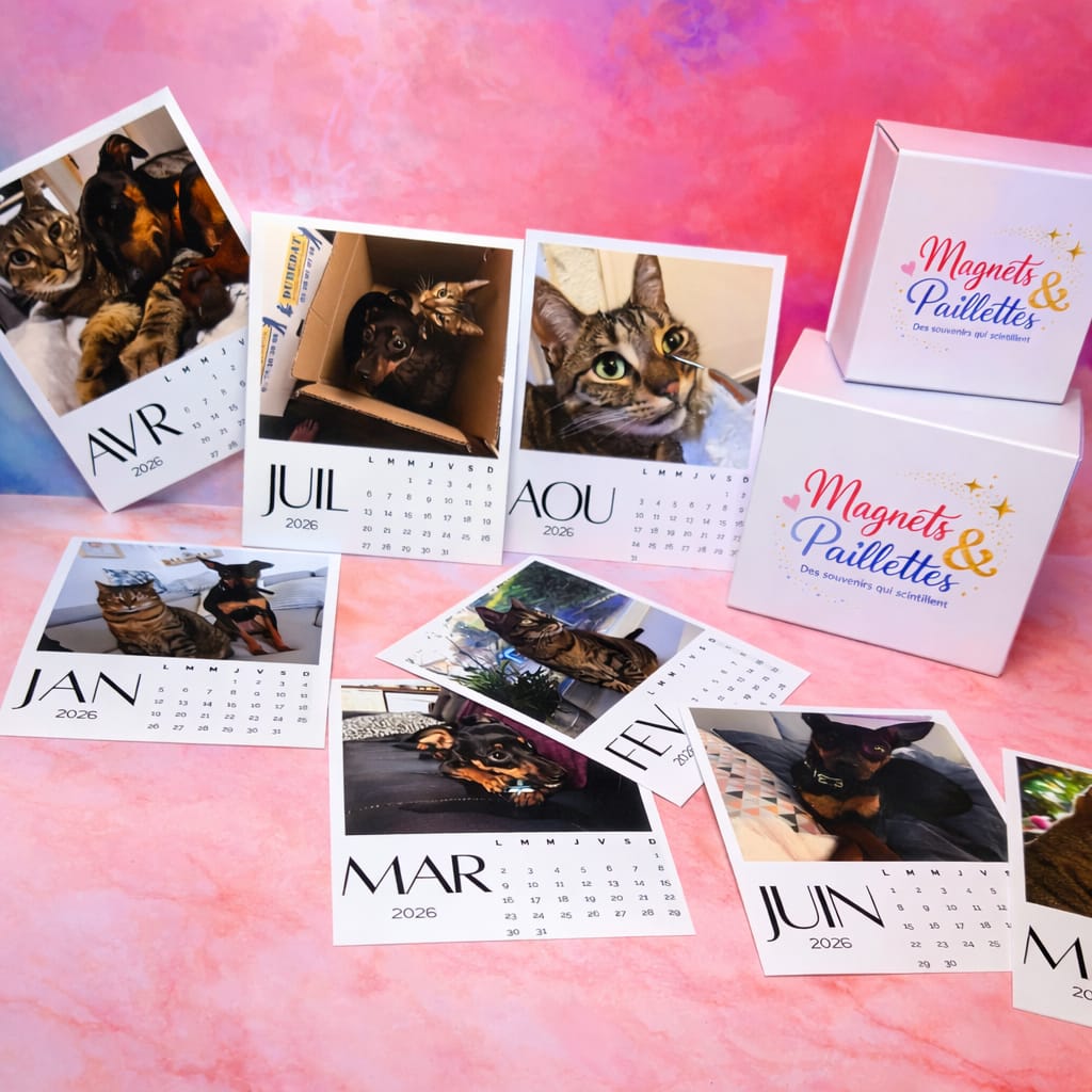 Calendrier magnet 2026 personnalisé
