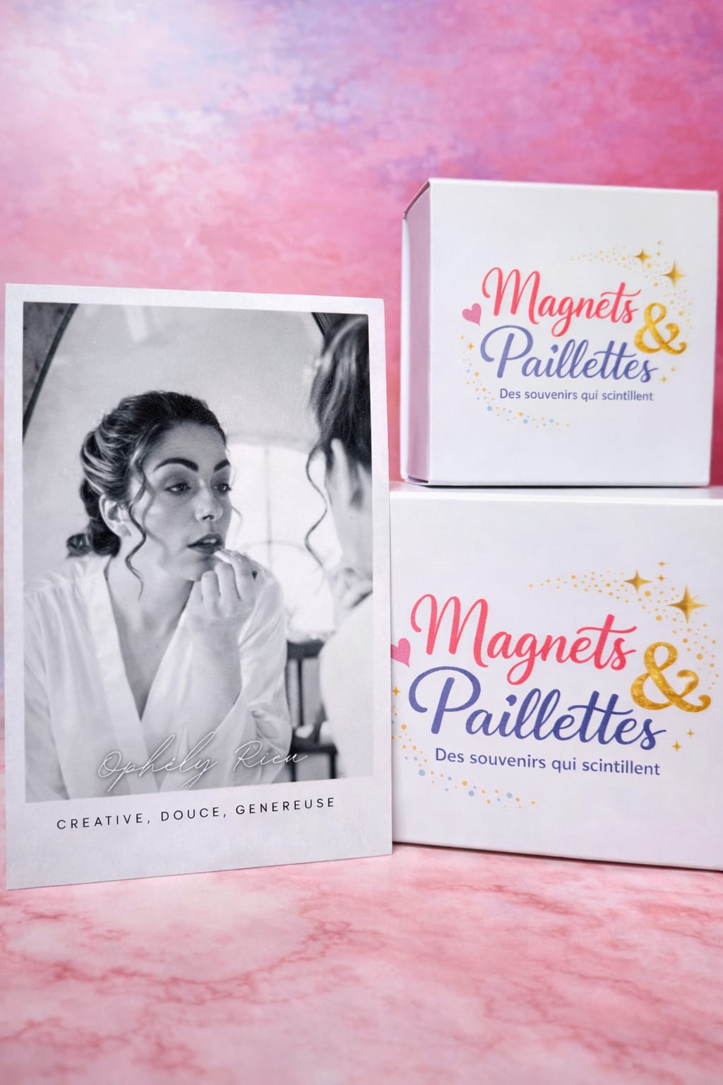 Collection Polaroid Magnets et Paillettes