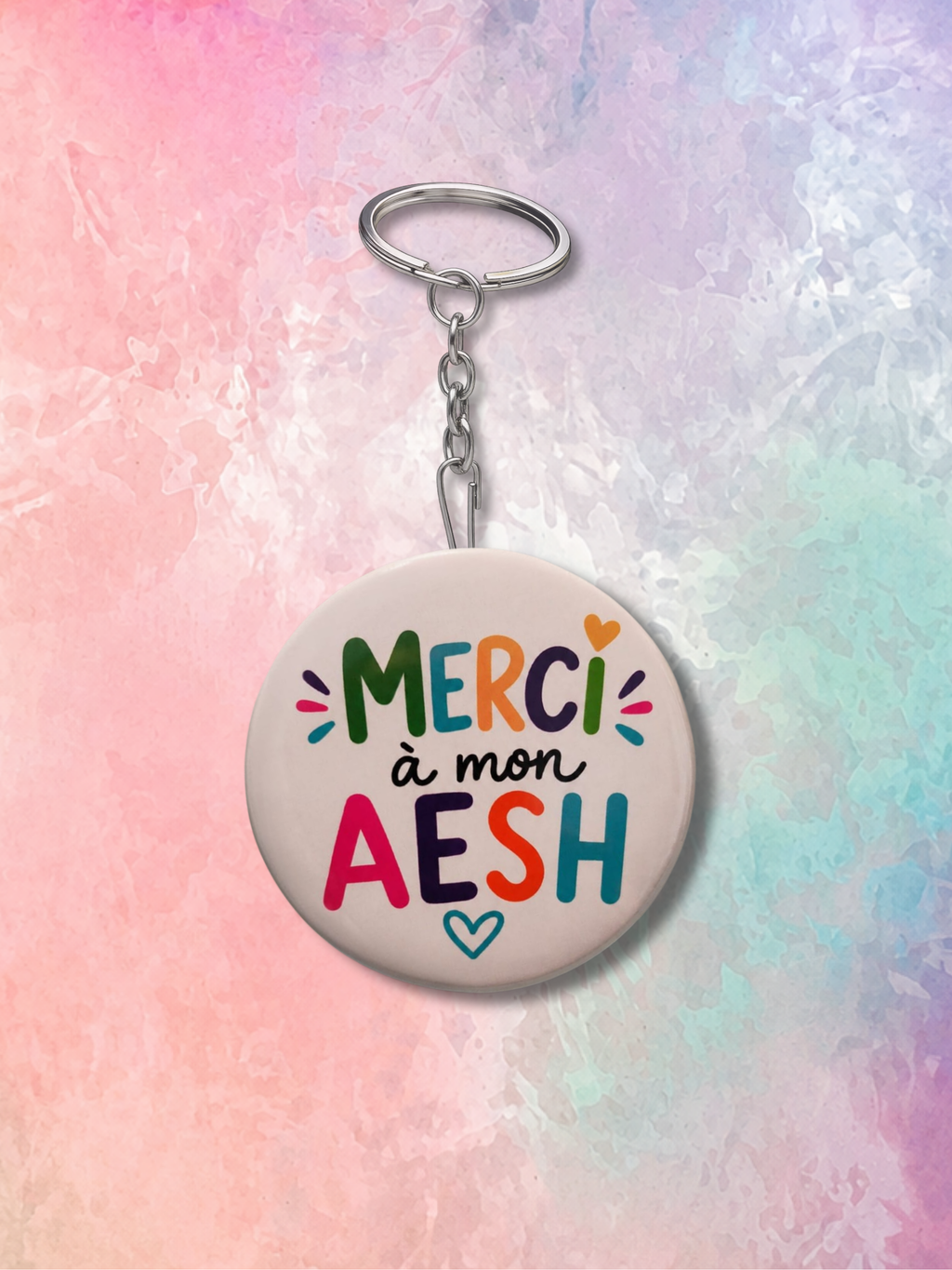 Porte-clé décapsuleur illustré "Merci"