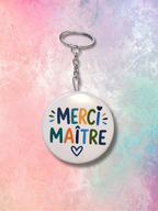Porte-clé décapsuleur illustré "Merci"