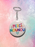 Porte-clé décapsuleur illustré "Merci"