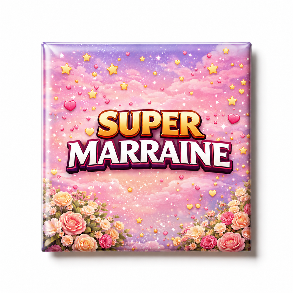 "Super marraine" - Les P'tits illustrés carrés