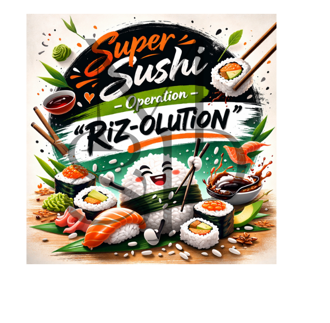 "Super sushi" - Les P'tits illustrés carrés