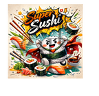 "Super sushi" - Les P'tits illustrés carrés