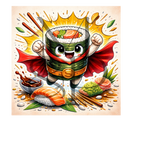 "Super sushi" - Les P'tits illustrés carrés