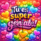 "Tu es super génial/e" - Les P'tits illustrés carrés